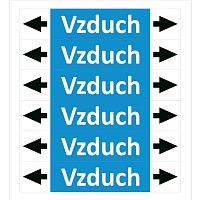 Značení potrubí ISO 20560, vzduch